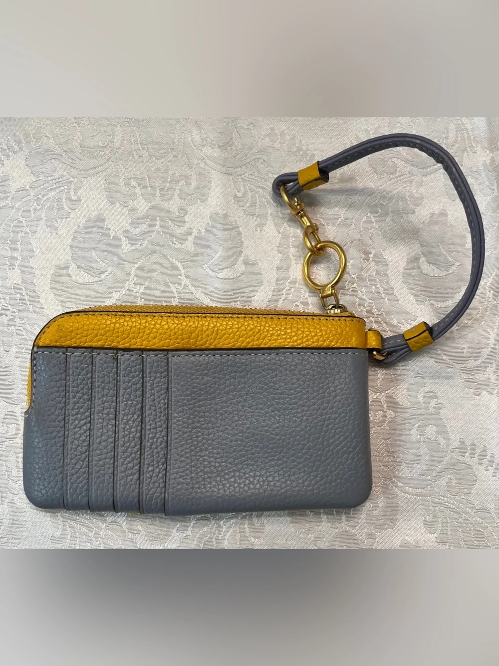 Tory Burch Perry Bombe Leather Colorblock Wristlet with Card Case